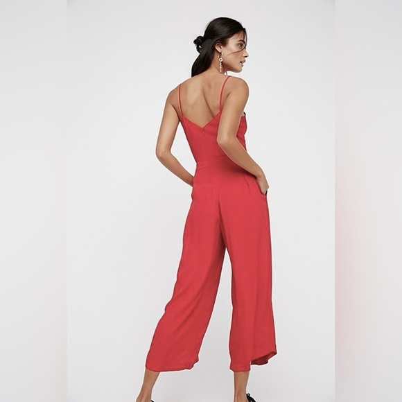 Free People Eileen Romper Jumpsuit In Coral Pink size 2 Bohemian Cottagecore - Picture 2 of 15